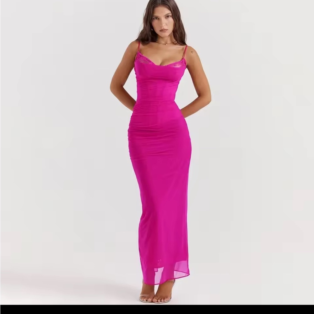 House of CB Pink Maxi Dress